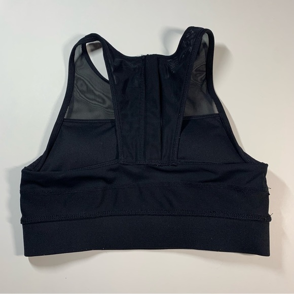 Zyia black all star sports bra with mesh high neck - Picture 12 of 15